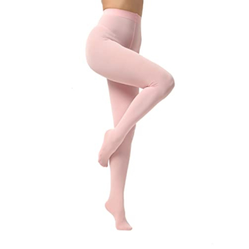 Soft Opaque Pink Tights - EVERSWE Women's S/M