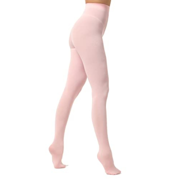 Soft Opaque Pink Tights - EVERSWE Women's S/M