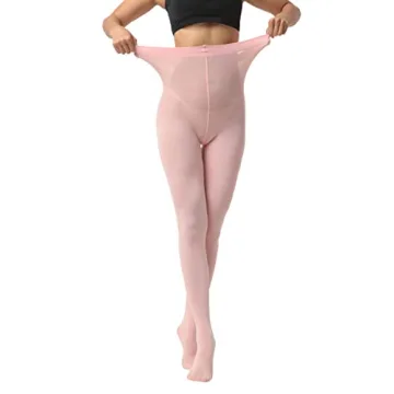 Soft Opaque Pink Tights - EVERSWE Women's S/M
