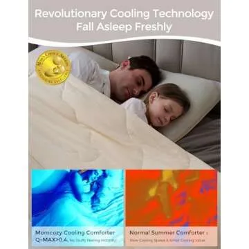 Momcozy Life CoolMurm Cooling Comforter for Hot Sleepers, King/Cali King 106"x90" Pregnancy Cooling ...