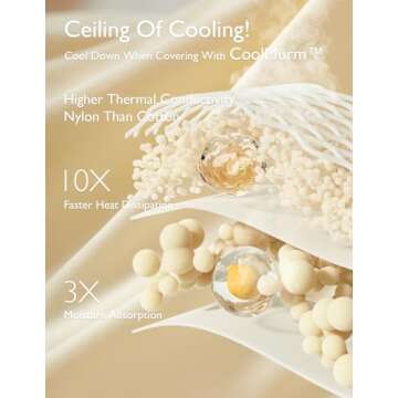 Momcozy Life CoolMurm Cooling Comforter for Hot Sleepers, King/Cali King 106"x90" Pregnancy Cooling Blanket, All-Season Lightweight Soft Breathable Cooling Quilt Duvet Stay Cool All Night Beige Yellow