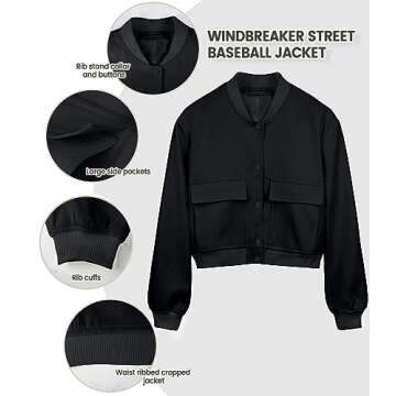 Spring Varsity Bomber Jacket for Women | Stylish & Casual