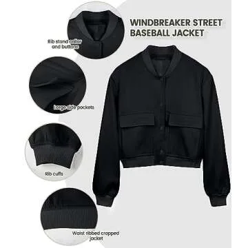 Spring Varsity Bomber Jacket for Women | Stylish & Casual