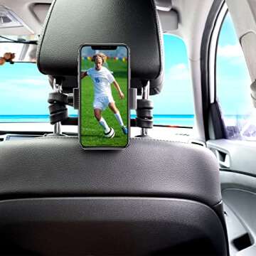 Mippko Portable Flexible Cell Phone Holder Stand for Shopping Cart/Treadmill/Stroller/Elliptical/Car/Bike,Compatible with 3.5~7.5" iPhone/Smartphone, 27.5 inch / 70cm Long Arm for Cellphone