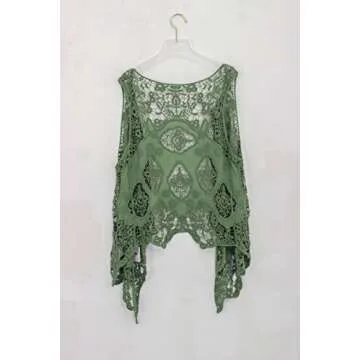 JASTIE Women Open Stitch Cardigan Boho Sleeveless Hippie Summer Hollow Out Solid Crochet Vest