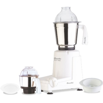 Preethi Eco Twin Jar Mixer Grinder - Perfect for Indian Cooking with 550-Watt Power