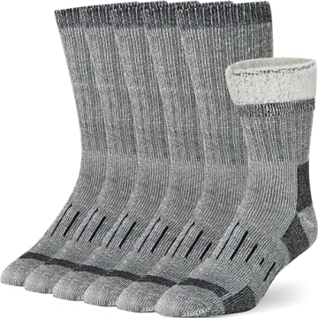 Buttons & Pleats Mens Merino Wool Socks Thermal Cozy Thick Winter Socks XSS