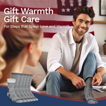 Buttons & Pleats Mens Merino Wool Socks Thermal Cozy Thick Winter Socks XSS