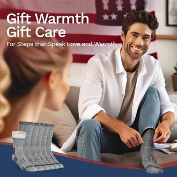 Buttons & Pleats Mens Merino Wool Socks Thermal Cozy Thick Winter Socks XSS