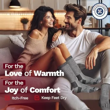 Buttons & Pleats Mens Merino Wool Socks Thermal Cozy Thick Winter Socks XSS
