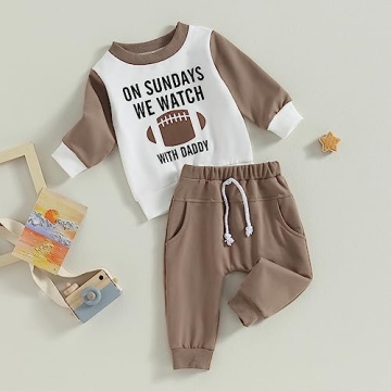 Stylish BULINGNA Baby Boy Football Outfit Set for Toddlers