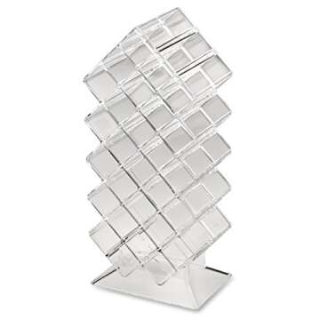 BY ALEGORY byAlegory Acrylic Rollerball Perfume Makeup Organizer Stand 28 Space Cosmetic Beauty Vanity Storage w/Deep Slots Refillable Container - Clear