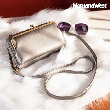 Montana West Small Crossbody Bag for Women Western Style Cellphone Purse Wallet Bag Travel Size With...