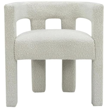 Meridian Furniture Athena Dining Chair in Cream Boucle