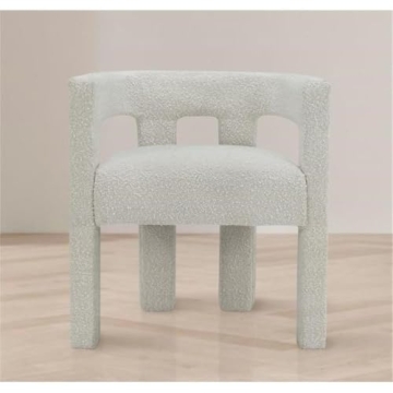 Meridian Furniture Athena Dining Chair in Cream Boucle