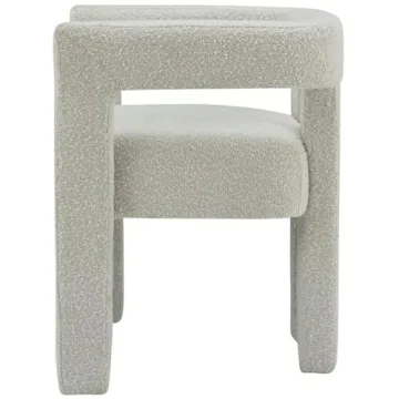 Meridian Furniture Athena Dining Chair in Cream Boucle