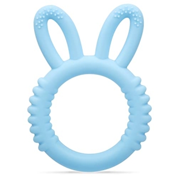 MISSLILI Silicone Babies Teethers, Safe Teething Toys for 3-12 Months Infants, BPA Free, Adorable Ra...