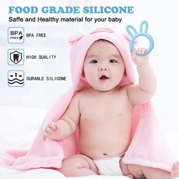 MISSLILI Silicone Teething Toys for Babies 3-12 Months - Safe & Fun