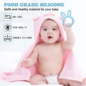 MISSLILI Silicone Teething Toys for Babies 3-12 Months - Safe & Fun