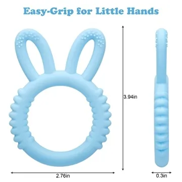 MISSLILI Silicone Teething Toys for Babies 3-12 Months - Safe & Fun