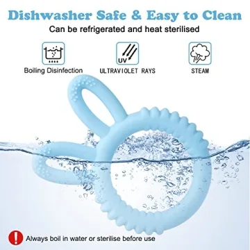 MISSLILI Silicone Teething Toys for Babies 3-12 Months - Safe & Fun