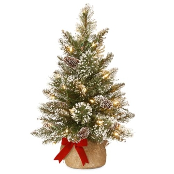 Experience Festive Elegance with National Tree Company's 2ft Glittery Mini Christmas Tree