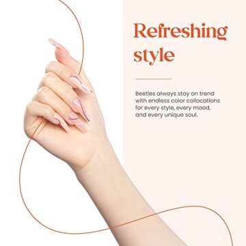 beetles Gel Polish 6 Colors Transparent Jelly Sheer Pink Nude Kit Libra Collection Soak off UV Nail DIY Home Art Design Gifts Spring Summer Nails