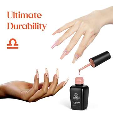 beetles Gel Polish 6 Colors Transparent Jelly Sheer Pink Nude Kit Libra Collection Soak off UV Nail DIY Home Art Design Gifts Spring Summer Nails