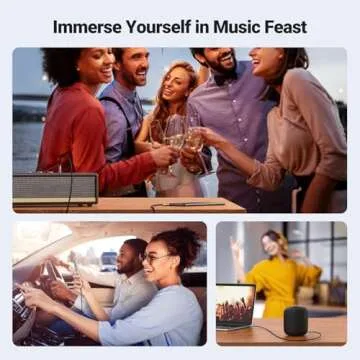 UGREEN 3.5mm Audio Cable Nylon Braided Aux Cord Male to Male Stereo Hi-Fi Sound for Headphones Car Home Stereos Speakers Tablets Compatible with iPhone iPad iPod Echo More 10FT