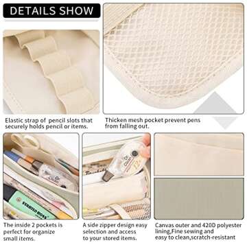 EASTHILL Large Capacity Pencil Case Pouch for Stationery