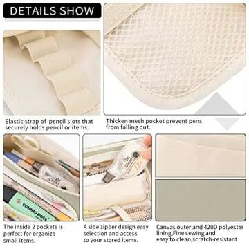 EASTHILL Large Capacity Pencil Case Pouch for Stationery