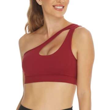 Stylish JOJOANS One Shoulder Sports Bra for All-Day Comfort