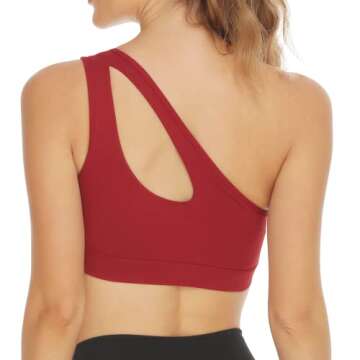 JOJOANS One Shoulder Sports Bra for Women with Support