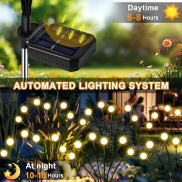 NBQQ Solar Garden Lights - Magical Firefly Illumination