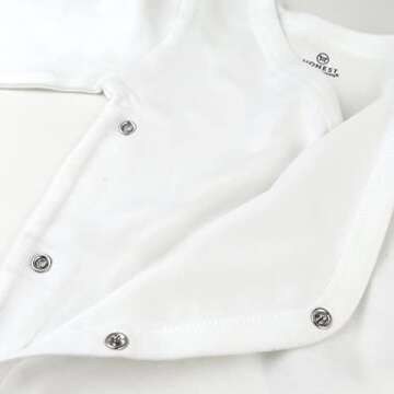 HonestBaby Baby Boys 3-pack Organic Cotton Long Sleeve Side-snap Kimono Bodysuits And Toddler T-Shirt Set, Honestly Pure White, Newborn US