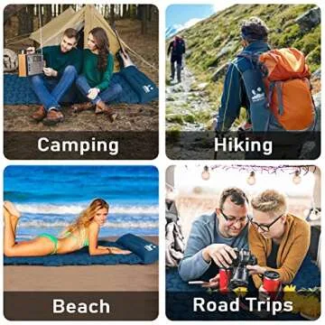 VALEHOWL 800g Ultralight Inflatable Sleeping Pad for Camping, with Foot Pump and Pillow, Compact Camping Mattress for Outdoors, Backpacking, Hiking