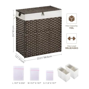 Greenstell Laundry Hamper - Stylish & Functional 110L