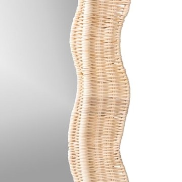 Bali & Pari Hasana Rattan Accent Wall Mirror for Home Decor