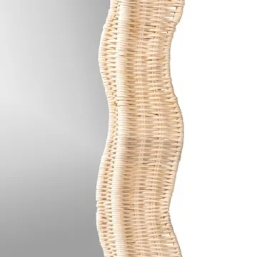 Bali & Pari Hasana Rattan Accent Wall Mirror for Home Decor