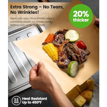 200 PCS Unbleached Parchment Paper Sheets for Baking 12x16 Inches, Non-Stick and Non-Toxic Pre-cut P...