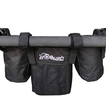 Booyah Medium Pet Stroller Organizer - Insulated Universal Fit with Large Cup Holders