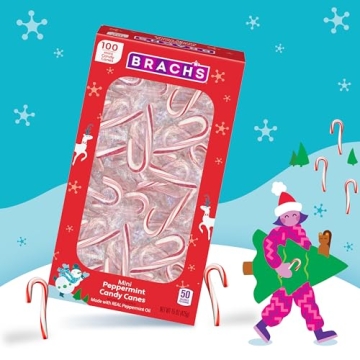 Brach's Mini Candy Canes - 100 Count for Holidays