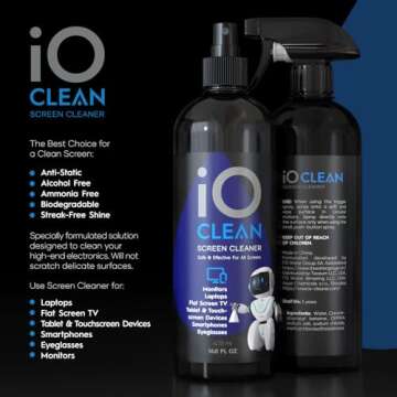 Screen Cleaner Spray (16oz - 473ml) – Best Large Cleaning Kit for LCD LED OLED TV, Smartphone, iPa...