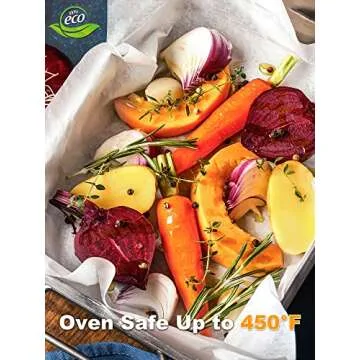 SMARTAKE 300 Pcs Parchment Paper Baking Sheets - Non-Stick