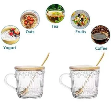 DONYU Elegant Glass Coffee Mug Set - Perfect Gift for All Occasions