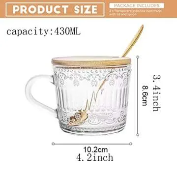 DONYU Elegant Glass Coffee Mug Set - Perfect Gift for All Occasions