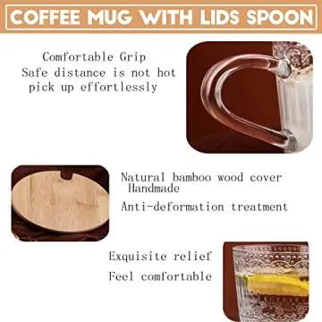 DONYU Elegant Glass Coffee Mug Set - Perfect Gift for All Occasions