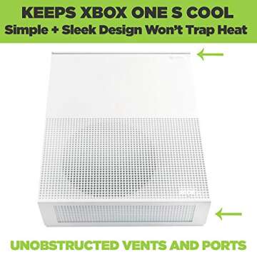 HIDEit Mounts X1S Wall Mount for Xbox One S - Patented in 2019, Made in USA - White Steel Mount for Xbox One S to Safely Store Your Xbox One S on Wall Near or Behind TV