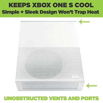 HIDEit Mounts X1S Wall Mount for Xbox One S - Patented in 2019, Made in USA - White Steel Mount for Xbox One S to Safely Store Your Xbox One S on Wall Near or Behind TV