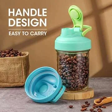 Aieve Mason Jar Lids, 4 Pack Wide Mouth Mason Jar Pour Spout Lid, Canning Lids with Flip Top Lid, Leak-Proof